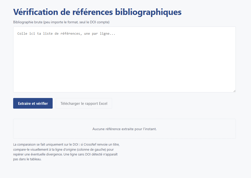 Vérification de références bibliographiques